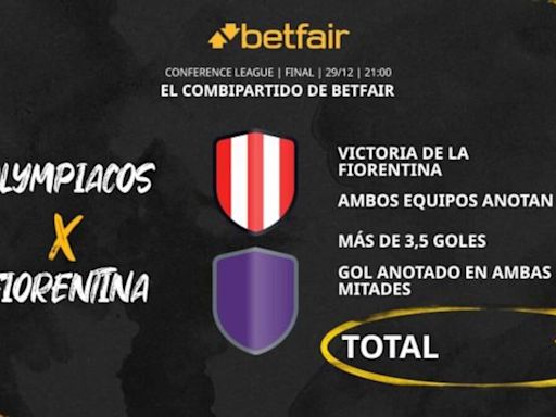 Olympiacos vs. Fiorentina: Combipartido de Betfair a cuota 10.0