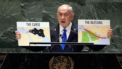 Israeli PM Netanyahu holds 2 maps at UN, shows India as 'Blessing' and Iran as ‘Curse’