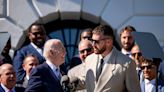 Chiefs News: Watch Travis Kelce Hilariously Take Over Mic at White House