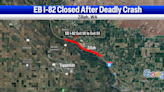 Eastbound I-82 reopened between Toppenish and Zillah after deadly crash