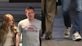 Jennifer Lopez Stands Tall in Louboutin Platform Boots and Ben Affleck Picks Jordan Travis Scott Shoes at SoHo House in Los Angeles