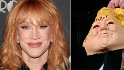 Kathy Griffin Reacts To Green Day Front Man Holding Up Donald Trump 'Idiot' Mask Onstage