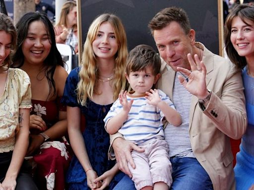 Proud dad Ewan McGregor joined by his kids at Hollywood Walk of Fame ceremony