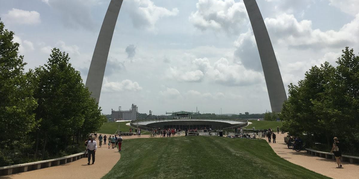 Multiple people were stuck in trams at the Arch Monday