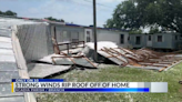 Strong winds from Tuesday’s severe weather rip roof off trailer in Acadia Parish
