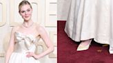 Elle Fanning Channels Old Hollywood in Ivory Stilettos at Golden Globes 2024