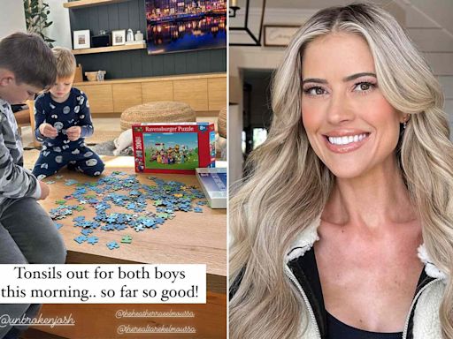 Christina Hall Reveals Sons Brayden and Hudson Both Got Their Tonsils Taken Out: 'So Far So Good'