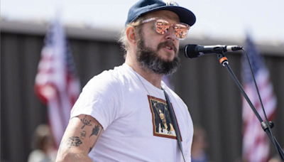 Bon Iver performs at Harris Walz Rally in Eau Claire