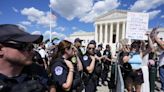 Abortion rights activists rally at Supreme Court