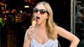 Heather Graham looks so young in plunging dress during romantic getaway