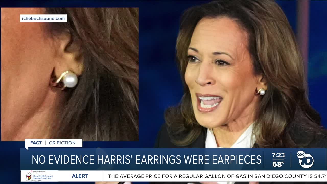 Fact or Fiction: Harris' earrings were secret earpieces?