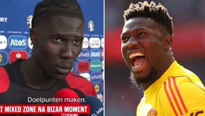 Euro 2024 star snaps at reporter after being mistaken for Man Utd's Andre Onana