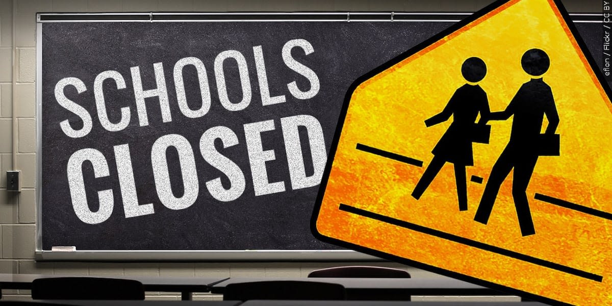 SCHOOL CLOSURES announced following severe weather in south La.