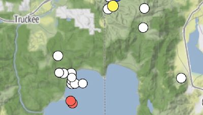 Two-score temblors rattle middle of Lake Tahoe