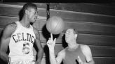 Celtics legends Bill Russell and Red Auerbach give a lesson on getting rebounds