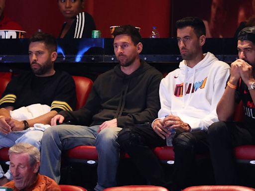 Messi, Inter Miami teammates watch NBA game