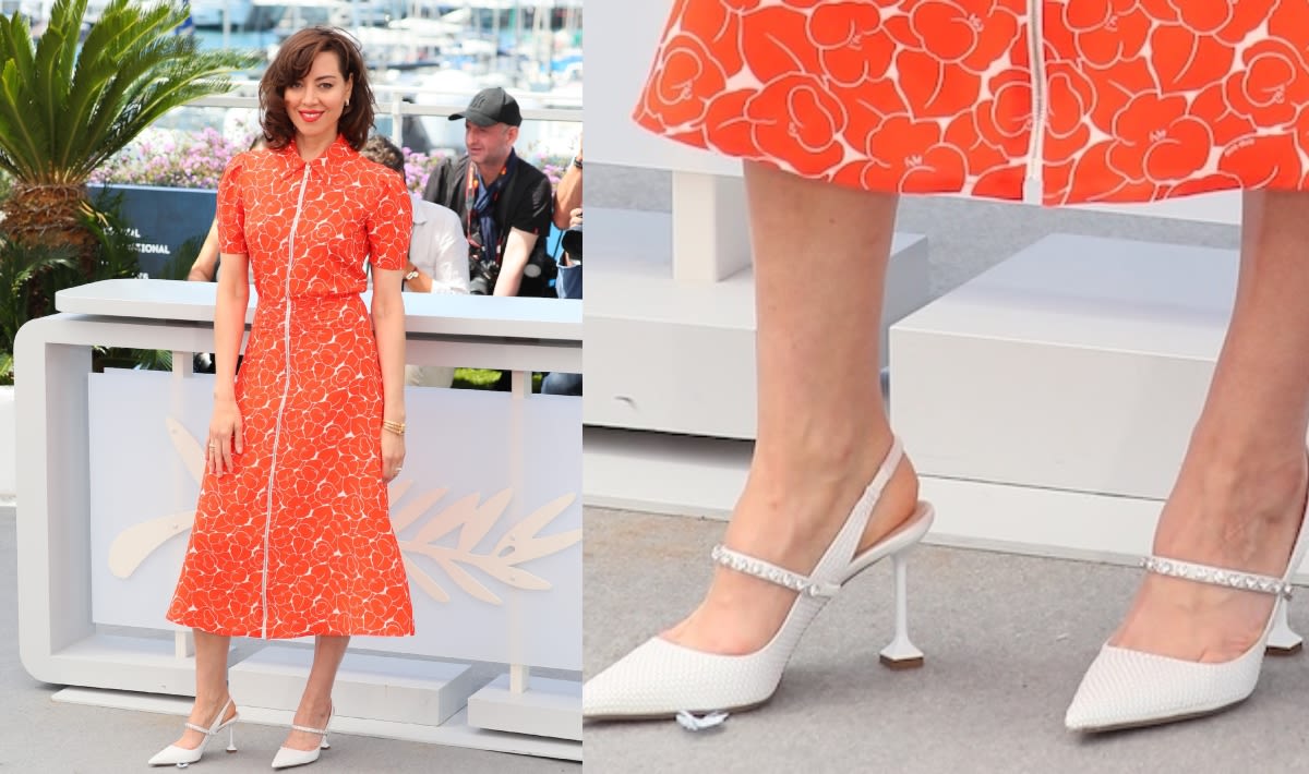 Aubrey Plaza Sparkles in Crystal Miu Miu Shoes at the 77th Annual Cannes Film Festival