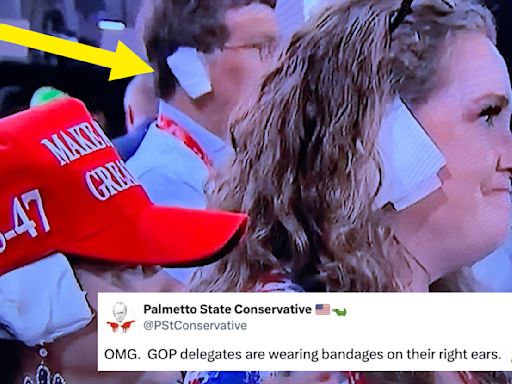 The Funniest Reactions To Republican Delegates Wearing Fake Ear Bandages In Solidarity With Donald Trump