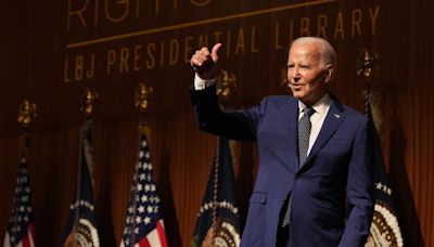 President Joe Biden calls for major Supreme Court overhaul in LBJ library speech in Austin