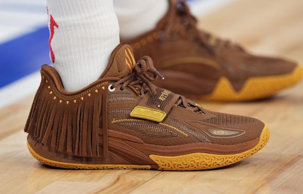 Kyrie Irving pays tribute to Native American heritage with Anta KAI 1 ‘Chief Hélà' shoe in Game 1 against Timberwolves