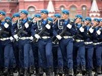 Putin made his speech in front of thousands of soldiers dressed in ceremonial attire