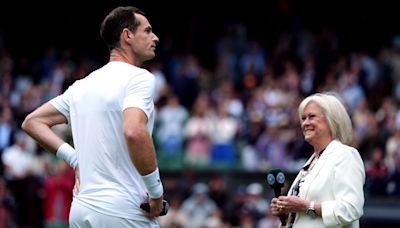 Sue Barker makes surprise Wimbledon return to honour Andy Murray