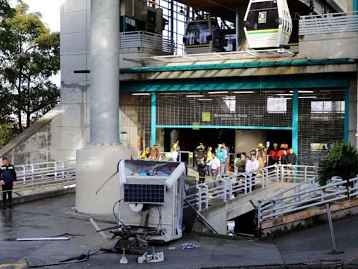 Muere una persona al desplomarse una cabina de teleférico en Medellín