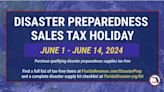 Disaster preparedness sales tax holiday aligns of storm season