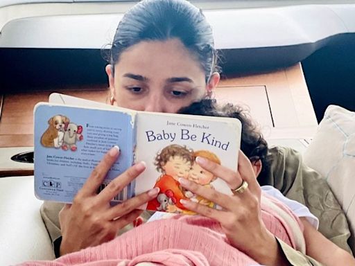 Alia Bhatt Spends A Perfect Sunday Lounging With Daughter Raha, Reads Out Baby Be Kind To Her | Photo - News18