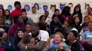 See LeBron James surprise a classroom of kids from his hometown