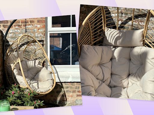 Dunelm's hanging egg chair is officially the best piece of garden furniture I own