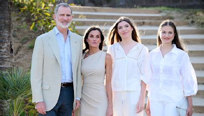 King Felipe of Spain and Queen Letizia join daughters in Barcelona