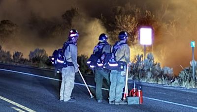 Burnout operations conducted along road to Yellowstone as fire advances