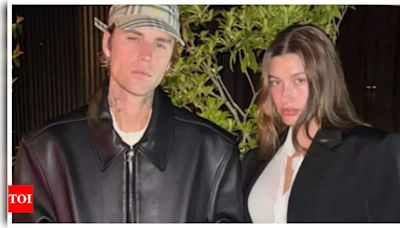 Justin Bieber cradles Hailey Bieber's baby bump as they pack on the PDA in new post; singer turns off comments | - Times of India