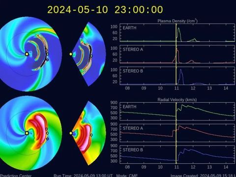 氣象署告知：太陽閃焰磁暴特報 11日凌晨起 24小時將有通訊干擾