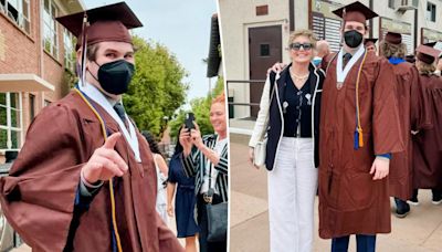 Proud mom Sharon Stone, 66, celebrates son Laird’s high school graduation