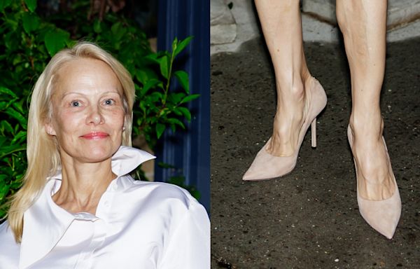 Pamela Anderson Steps Out In Pointy Pumps for Monse Maison Pre-Met Cocktail Party