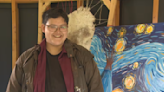 Young Cree artist's version of Vincent van Gogh's Starry Night wows graduation