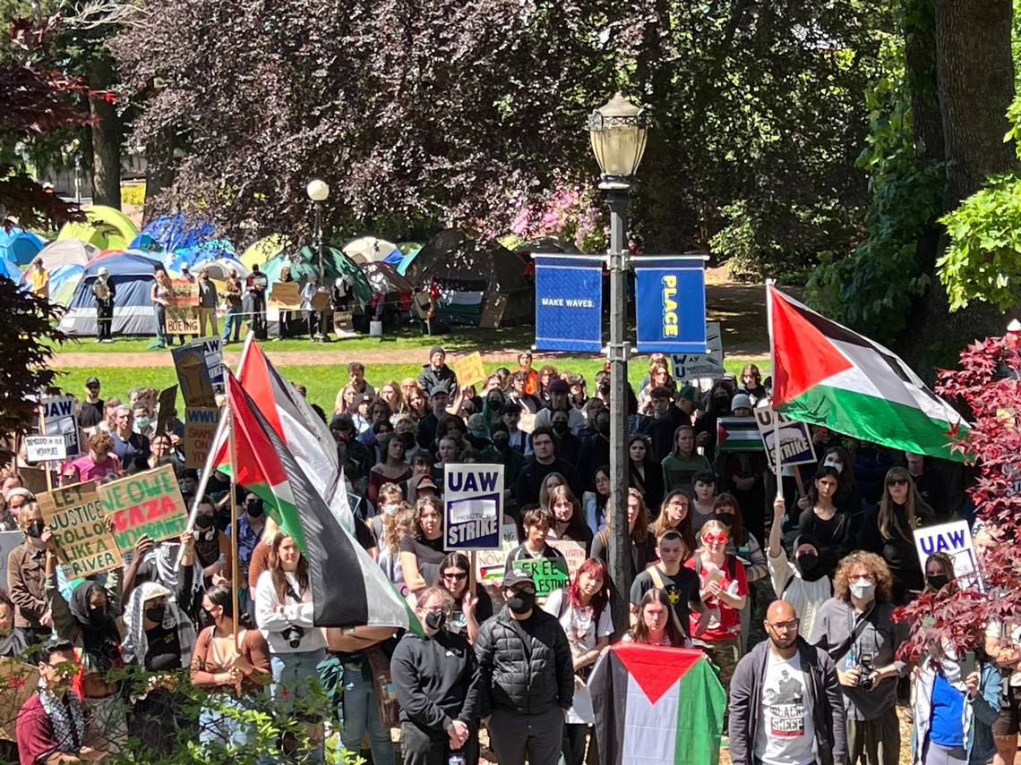 WWU police investigating potential hate crime related to student protest against war in Gaza