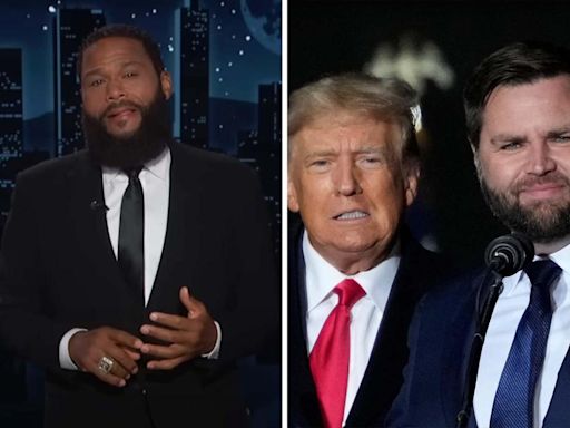 Anthony Anderson teases Trump's VP pick J.D. Vance on 'Jimmy Kimmel Live': "He looks like if Eric and Don Jr. had a baby"