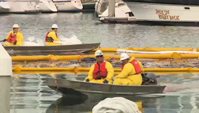 Cleanup begins after yacht goes up in flames and sinks in Marina del Rey