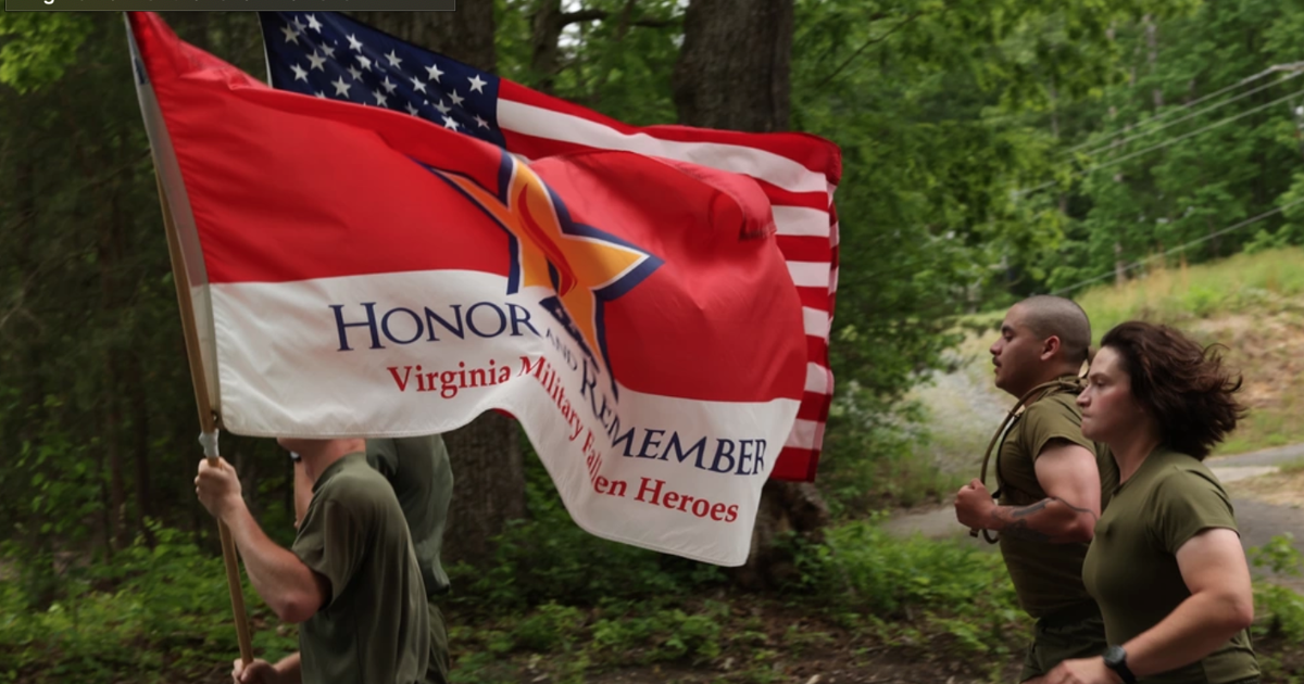 Marine From Buford Carries Honor And Remember Flag at Virginia Run For The Fallen Memorial Run