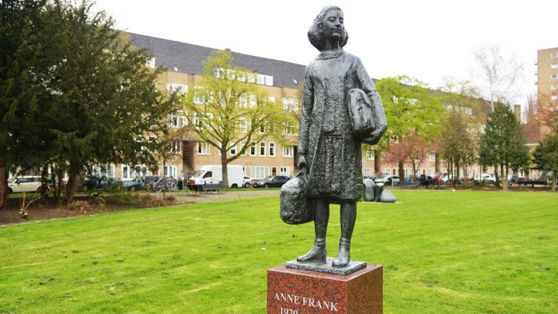 Anne Frank monument defaced with ‘Gaza’ graffiti in Amsterdam | CNN