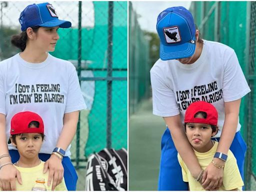 Sania Mirza and son Izhaan strike a pose with empowering message on t-shirt | Hindi Movie News - Times of India