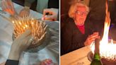 Le festejaban los 95 años a la abuela, decidieron poner todas las velitas en la torta y la situación se descontroló
