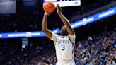 Photo shows UNC basketball coach Hubert Davis in Lexington