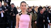 Alessandra Ambrosio wows in a pink figure-hugging gown at Cannes