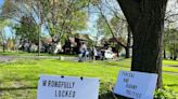 Officers protesting lockout outside of Elmira Correctional Facility