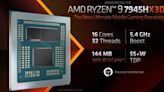 AMD揭曉採3D V-Cache記憶體設計的Ryzen 9 7945HX3D處理器，以更低功耗發揮更高效能