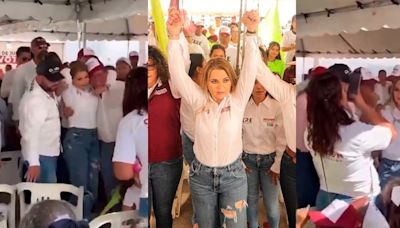 Candidata de Morena en Jalisco genera controversia; llega a mitin en aparente estado de ebriedad [VIDEO]